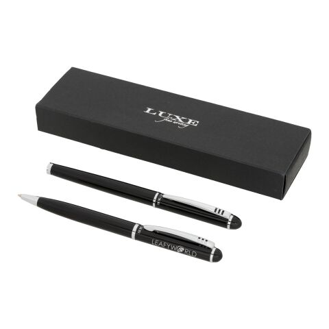 Set de regalo de bolígrafos Estándar | Negro intenso | sin montaje de publicidad | no disponible | no disponible