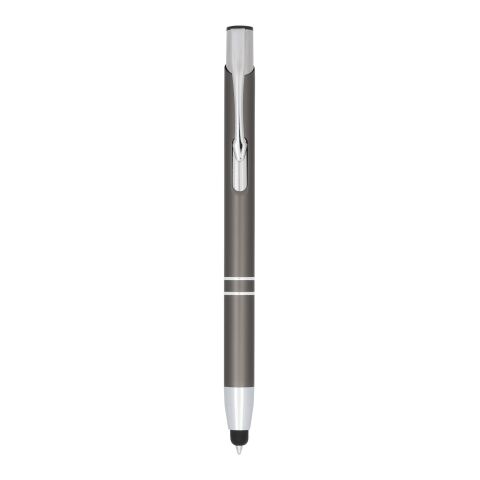 Bolígrafo con stylus de aluminio “Moneta” Estándar | plata-gris | sin montaje de publicidad | no disponible | no disponible