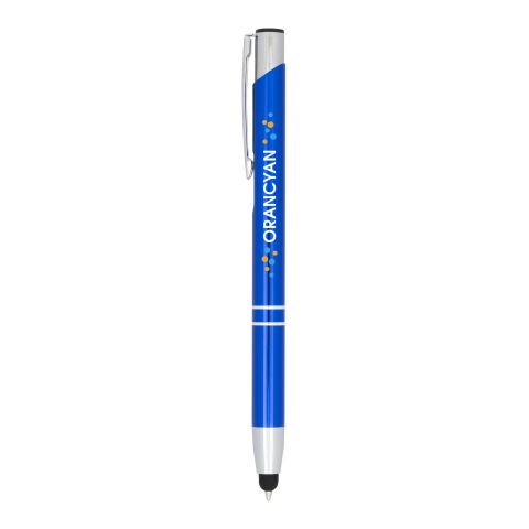 Bolígrafo con stylus de aluminio “Moneta” Estándar | Azul real | sin montaje de publicidad | no disponible | no disponible