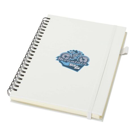 Cuaderno Liss A5 de tapa dura de plástico reciclado con espiral blanco