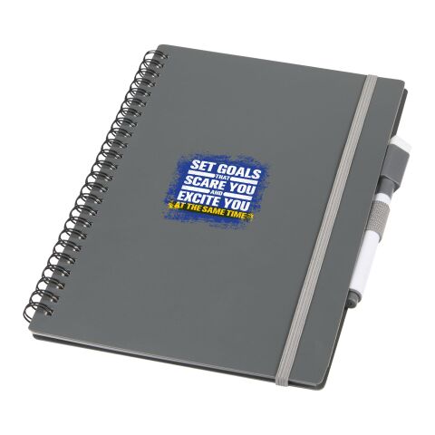 Libreta A5 reutilizable &quot;Pebbles&quot; Estándar | Gris | sin montaje de publicidad | no disponible | no disponible