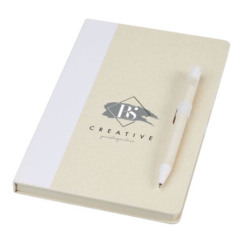 Set de libreta de referencia de tamaño A5 y bolígrafo &quot;Dairy Dream&quot; Estándar | Blanco | sin montaje de publicidad | no disponible | no disponible