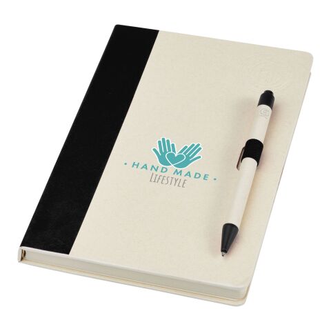 Set de libreta de referencia de tamaño A5 y bolígrafo &quot;Dairy Dream&quot; Estándar | Negro intenso | sin montaje de publicidad | no disponible | no disponible