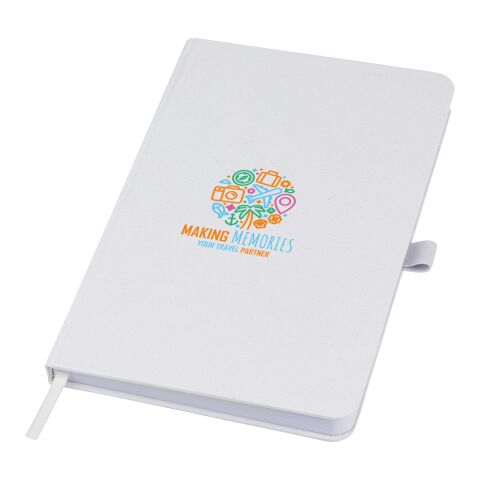 Libreta de tapa dura de papel arrugado &quot;Fabianna&quot; Estándar | Blanco | sin montaje de publicidad | no disponible | no disponible