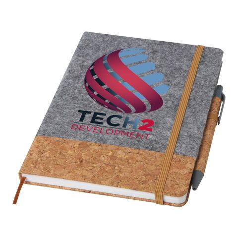 Libreta de tapa dura A5 &quot;Veronica&quot; Estándar | Gris-Natural | sin montaje de publicidad | no disponible | no disponible | no disponible