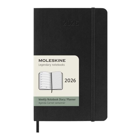 Moleskine Softcover 12 Monate Wochenkalender, Pocket-Format Estándar | Negro intenso | sin montaje de publicidad | no disponible | no disponible