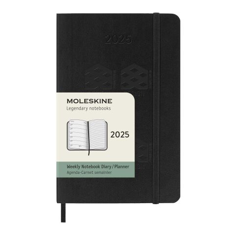 Moleskine Softcover 12 Monate Wochenkalender, Pocket-Format Estándar | Negro intenso | sin montaje de publicidad | no disponible | no disponible
