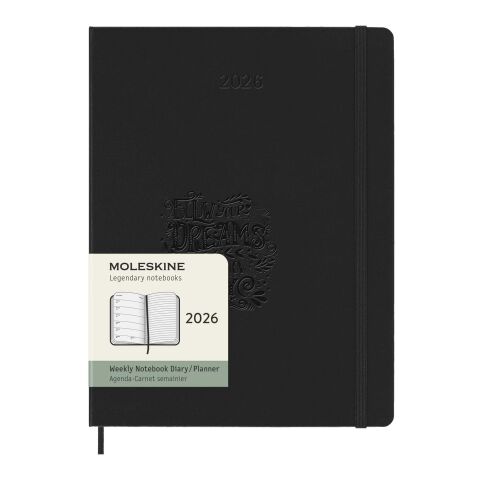 Agenda semanal XL de 12 meses con tapa dura "Moleskine"