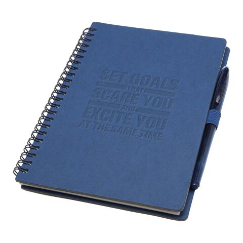Set de libreta de tapa blanda y bolígrafo reutilizables &quot;Slate&quot; (tinta negra) Estándar | Azul marino | sin montaje de publicidad | no disponible | no disponible