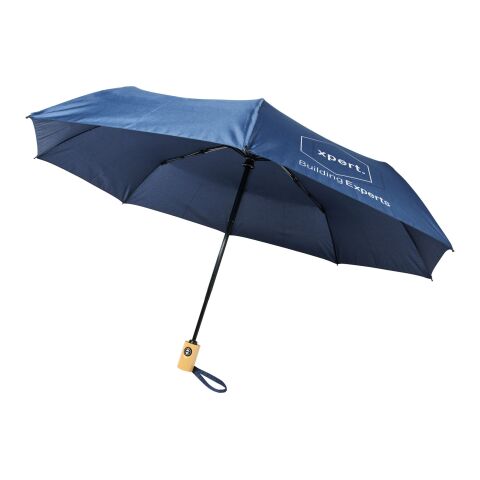 Paraguas con apertura y cierre automáticos de tereftalato de polietileno reciclado de 53 cm &quot;Bo&quot; Estándar | Azul marino | sin montaje de publicidad | no disponible | no disponible | no disponible