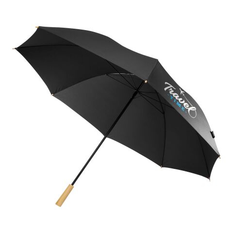 Paraguas de golf de 30&quot; de PET reciclado resistente al viento &quot;Romee&quot; Estándar | bronce negro | sin montaje de publicidad | no disponible | no disponible