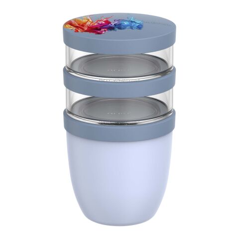 Fiambrera con aislamiento con 3 piezas de 500 ml + 2 × 200&nbsp;ml "Mepal Ellipse" Estándar | Azul | sin montaje de publicidad | no disponible | no disponible