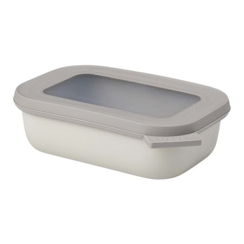 Mepal Cirqula, recipiente rectangular de 500 ml con varios compartimentos blanco