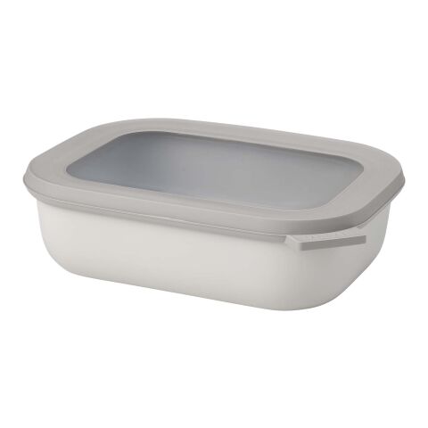 Mepal Cirqula, recipiente rectangular de 1000 ml con varios compartimentos blanco