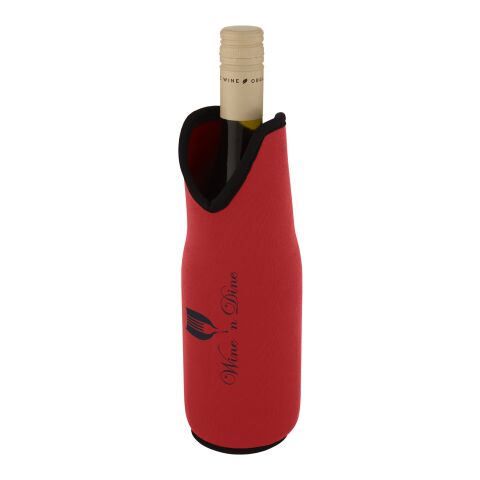Funda de neopreno reciclado para vino &quot;Noun&quot; Estándar | Rojo | sin montaje de publicidad | no disponible | no disponible | no disponible