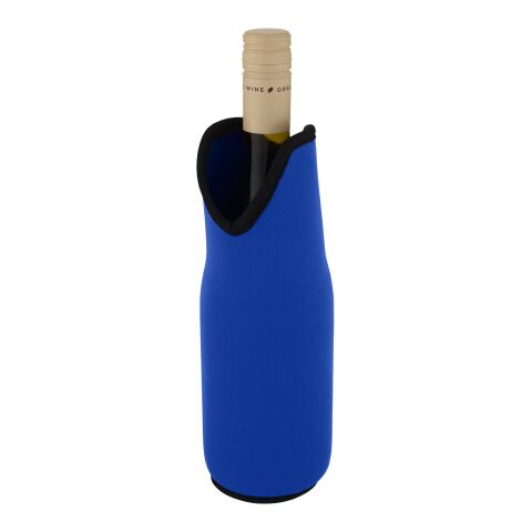 Funda de neopreno reciclado para vino &quot;Noun&quot; Estándar | Azul real | sin montaje de publicidad | no disponible | no disponible