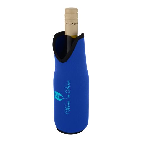 Funda de neopreno reciclado para vino &quot;Noun&quot; Estándar | Azul real | sin montaje de publicidad | no disponible | no disponible