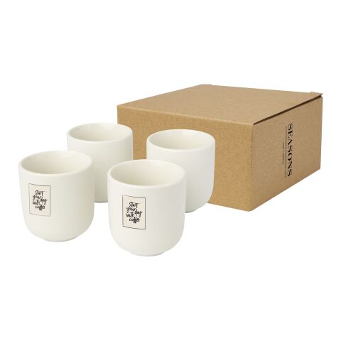 Cuatro tazas de expreso de 90 ml &quot;Male&quot; Estándar | Blanco | sin montaje de publicidad | no disponible | no disponible