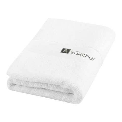 Toalla de baño de 50 x 100 cm de algodón de 450 g/m² &quot;Charlotte&quot; Blanco | sin montaje de publicidad | no disponible | no disponible | no disponible