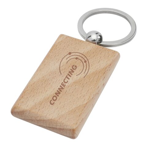 Llavero rectangular de madera de haya &quot;Gian&quot; Estándar | Natural | sin montaje de publicidad | no disponible | no disponible