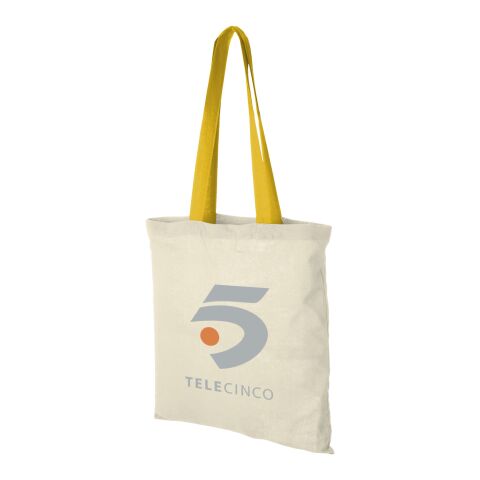 Tote de algodón &quot;Nevada&quot; Estándar | Natural-Amarillo | sin montaje de publicidad | no disponible | no disponible | no disponible