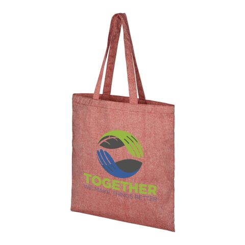 Bolsa Tote de algodón reciclado de 180 g/m² &quot;Pheebs&quot; Estándar | Rojo mezcla | sin montaje de publicidad | no disponible | no disponible | no disponible