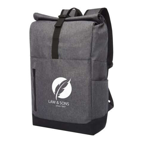 Mochila para portátil de 15,6&quot; con cierre superior &quot;Hoss&quot; Estándar | Gris Mezcla-Negro intenso | sin montaje de publicidad | no disponible | no disponible | no disponible