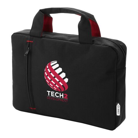 Bolsa de plástico reciclado para congresos &quot;Detroit&quot; Estándar | Rojo-Negro intenso | sin montaje de publicidad | no disponible | no disponible | no disponible