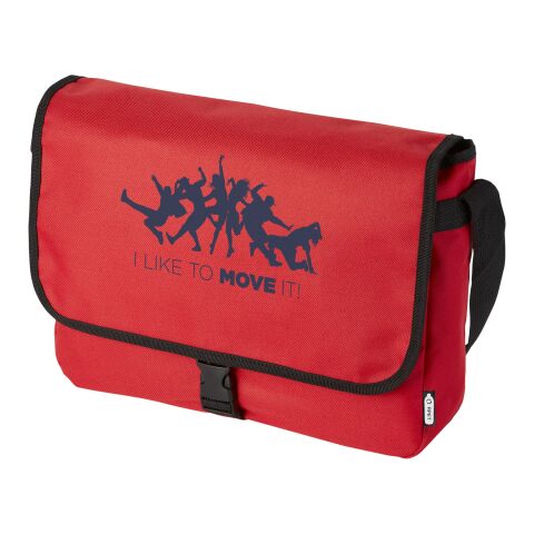 Bolsa de mensajero de plástico reciclado &quot;Omaha&quot; Rojo | sin montaje de publicidad | no disponible | no disponible | no disponible