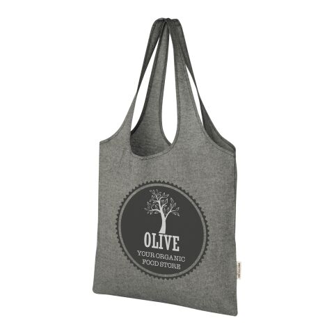 Bolsa Tote moderna de algodón reciclado de 150 g/m² de 7 l &quot;Pheebs&quot; Estándar | Negro | sin montaje de publicidad | no disponible | no disponible | no disponible