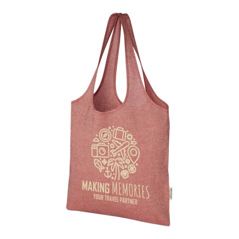 Bolsa Tote moderna de algodón reciclado de 150 g/m² de 7 l &quot;Pheebs&quot; Estándar | Rojo mezcla | sin montaje de publicidad | no disponible | no disponible | no disponible