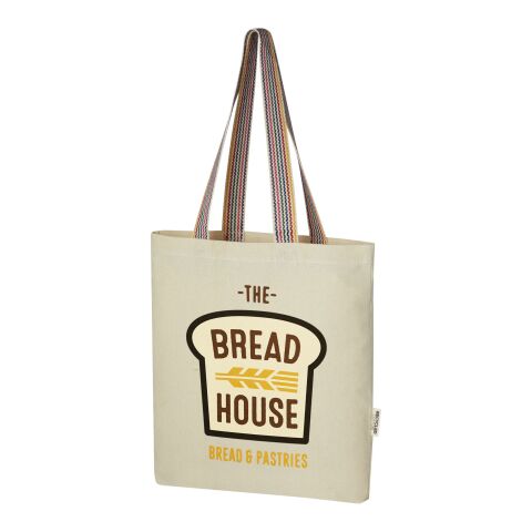 Bolsa Tote de algodón reciclado de 180 g/m² de 5 l &quot;Rainbow&quot; Estándar | Natural | sin montaje de publicidad | no disponible | no disponible | no disponible