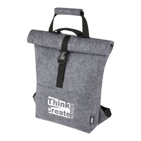 Bolsa para bicicleta enrollable de fieltro reciclado GRS de 13 L &quot;Felta&quot; Estándar | Gris | sin montaje de publicidad | no disponible | no disponible | no disponible
