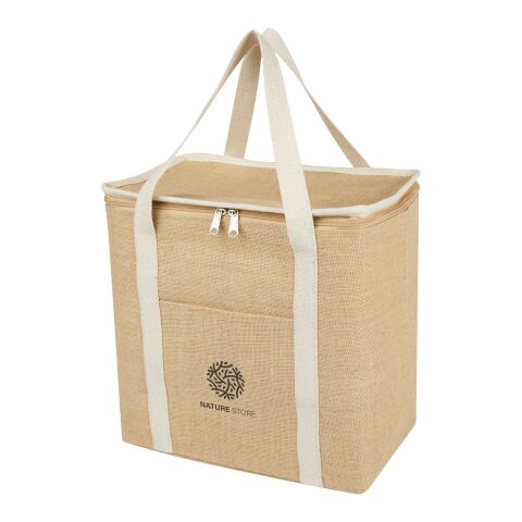 Bolsa Tote de yute de 300 g/m² de 19 L &quot;Juta&quot; Estándar | beige-blanco | sin montaje de publicidad | no disponible | no disponible