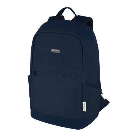 Mochila antirrobo de 18 L para portátil de 15,6&quot; de lona reciclada GRS &quot;Joey&quot; Estándar | Azul marino | sin montaje de publicidad | no disponible | no disponible | no disponible