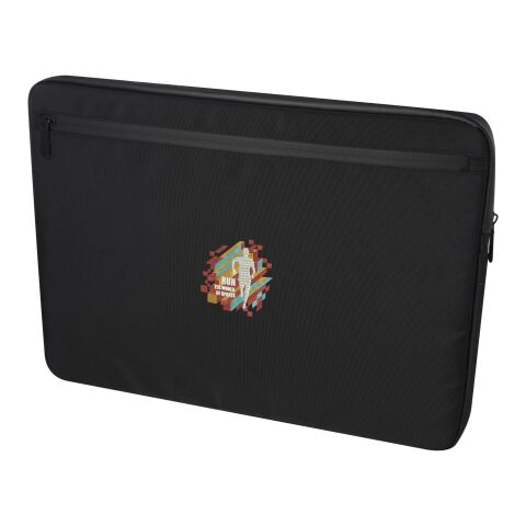 Funda para portátil de 15,6&quot; de material reciclado GRS &quot;Rise&quot; Estándar | Negro brillante | sin montaje de publicidad | no disponible | no disponible | no disponible