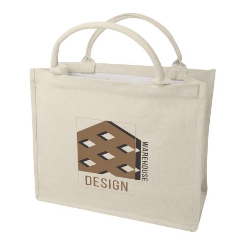 Bolsa Tote cuadrada de material reciclado de 500 g/m² &quot;Page&quot; Estándar | beige gris | sin montaje de publicidad | no disponible | no disponible