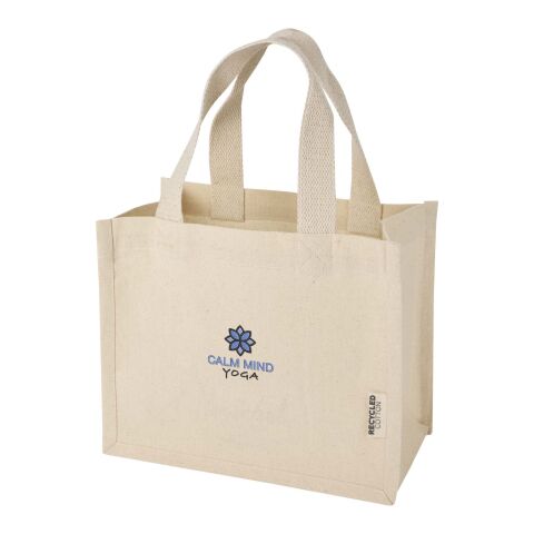 Bolsa Tote con fuelle mini de algodón reciclado GRS de 220 g/m² de 9 l &quot;Odessa&quot; Estándar | Natural | sin montaje de publicidad | no disponible | no disponible | no disponible