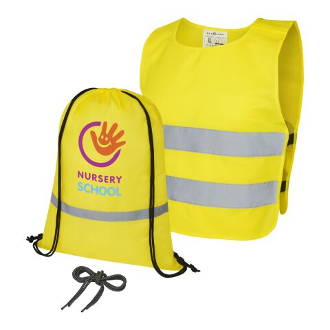 Set de seguridad y visibilidad para niños de 7 a 12 años &quot;Ingeborg&quot; Estándar | Amarillo neón | sin montaje de publicidad | no disponible | no disponible | no disponible