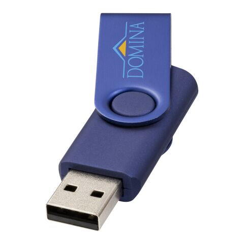 Memoria USB metálica 4 GB &quot;Rotate&quot; Estándar | Azul marino | sin montaje de publicidad | no disponible | no disponible | no disponible