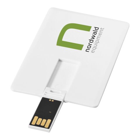 Memoria USB tarjeta extraplana 2 GB Estándar | blanco | sin montaje de publicidad | no disponible | no disponible