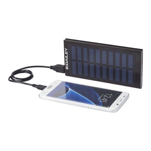 Batería externa solar 8000 mAh &quot;Stellar&quot; Estándar | Negro intenso | sin montaje de publicidad | no disponible | no disponible