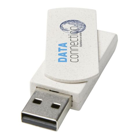 Memoria USB de paja de trigo de 4 GB &quot;Rotate&quot; Estándar | Beige | sin montaje de publicidad | no disponible | no disponible