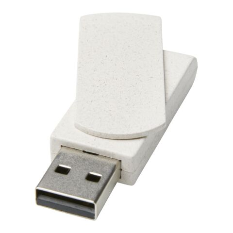Memoria USB de paja de trigo de 8 GB &quot;Rotate&quot; Estándar | Beige | sin montaje de publicidad | no disponible | no disponible