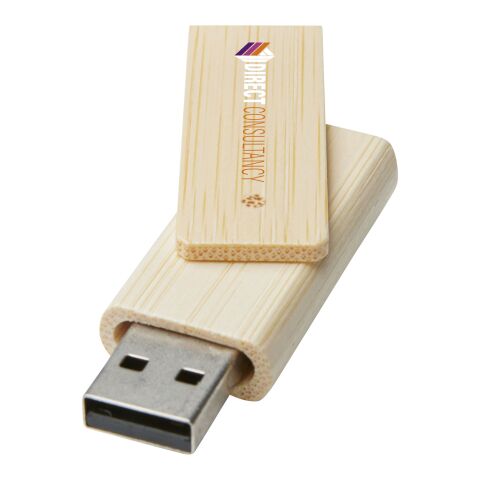 Memoria USB de bambú de 16 GB &quot;Rotate&quot; Estándar | Beige | sin montaje de publicidad | no disponible | no disponible