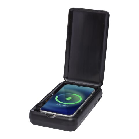 Desinfectante UV para smartphone con batería externa inalámbrica de 10 000 mAh &quot;Nucleus&quot; Estándar | negro | sin montaje de publicidad | no disponible | no disponible