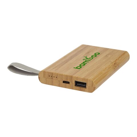 Batería externa de 5000 mAh de bambú &quot;Tulda&quot; Estándar | Natural | sin montaje de publicidad | no disponible | no disponible