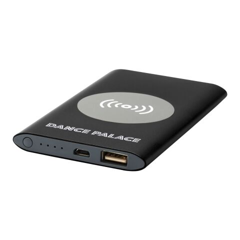 Batería externa inalámbrica de 4000 mAh &quot;Juice&quot; Estándar | Negro | sin montaje de publicidad | no disponible | no disponible