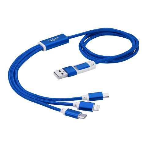 Cable de carga 3 en 1 con entrada doble "Versatile" Azul real