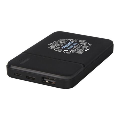 Batería externa de plástico reciclado de 5000 mAh &quot;Loop&quot; Estándar | Negro intenso | sin montaje de publicidad | no disponible | no disponible